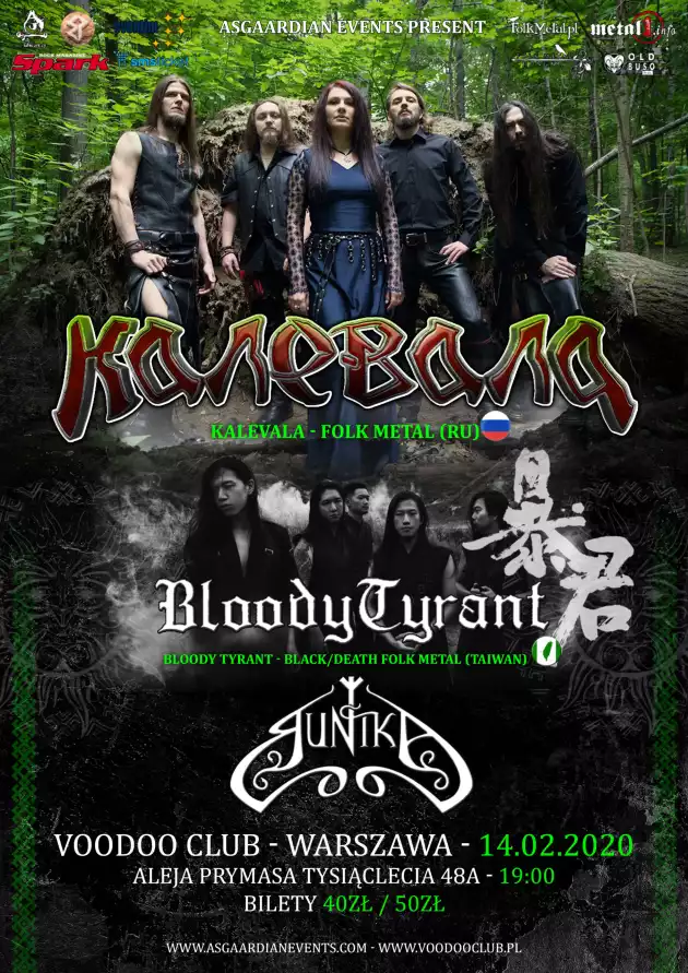 Kalevala I Bloody Tyrant I Runika – Folk Metal Night Warszawa