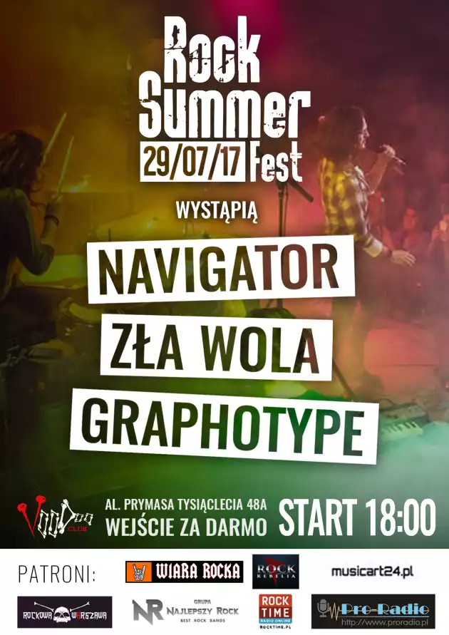 Rock Summer Fest: Navigator/Zła Wola/Graphotype