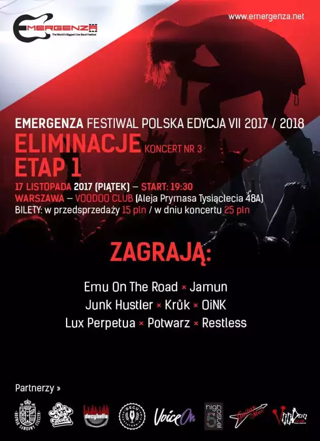 Eliminacje (Warszawa) EMERGENZA FESTIVAL PL Voodoo Club 3