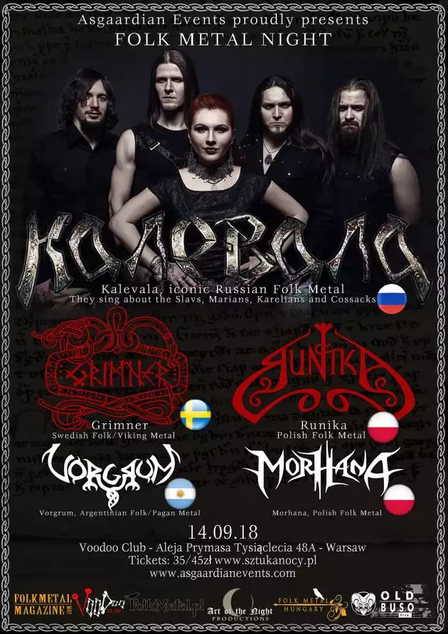 Folk Metal Night – Kalevala, Grimner, Runika, Vorgrum & Morhana