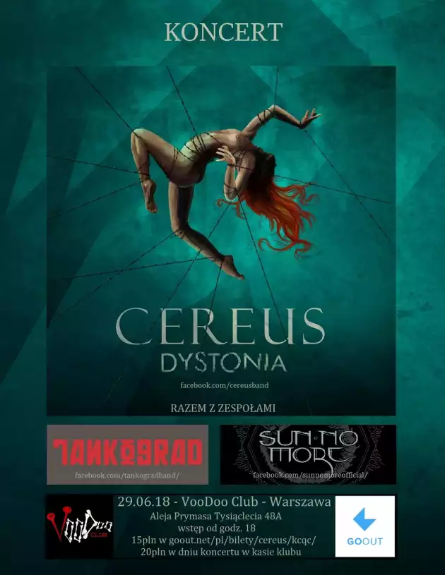 Koncert „Cereus i towarzysze” z okazji wydania albumu „Dystonia”