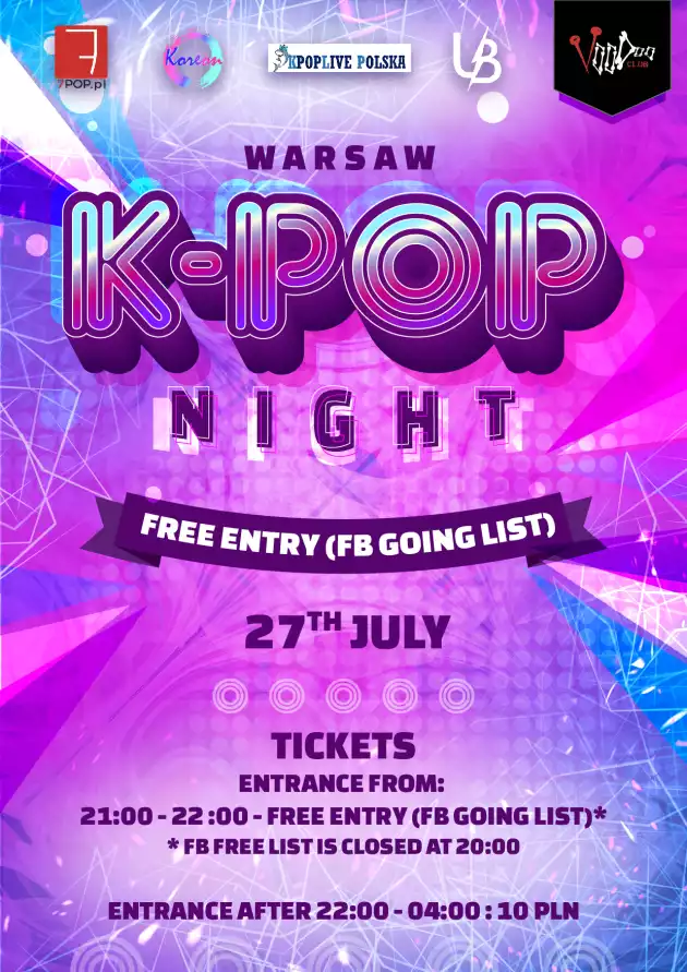 Warsaw K-POP night at VooDoo Club // fb list free*
