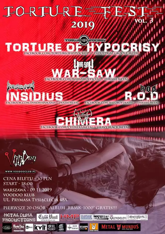 Torture Fest 3 – R.O.D x Insidius x Torture of Hypocrisy x War-saw x Chimera
