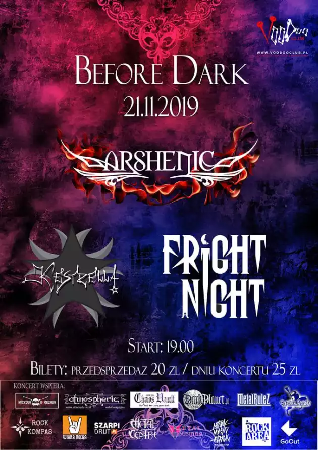 Before Dark Warszawa – Arshenic x Kestrella x Fright Night