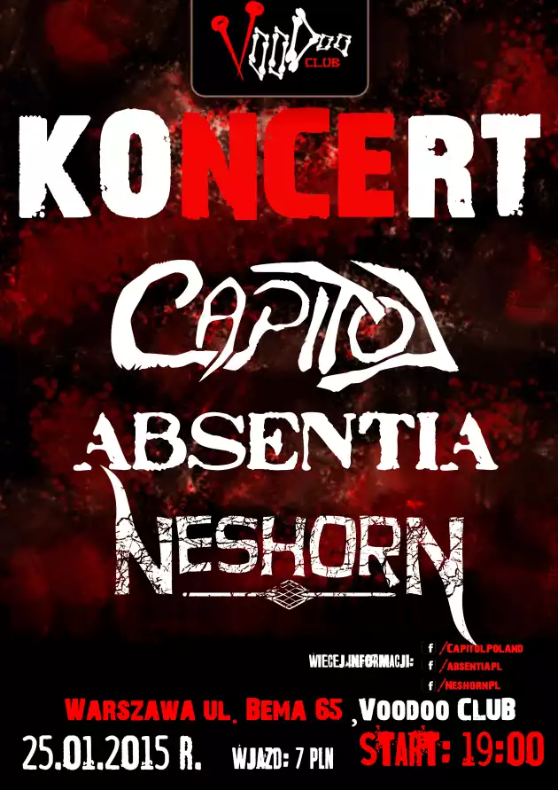 Mazovia Metal Underground ! Capitol, Absentia oraz Neshorn!