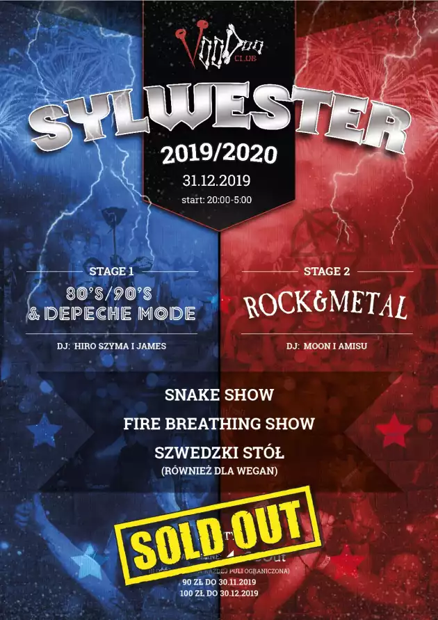 SOLD OUT! Sylwester 2019/2020 w VooDoo Club