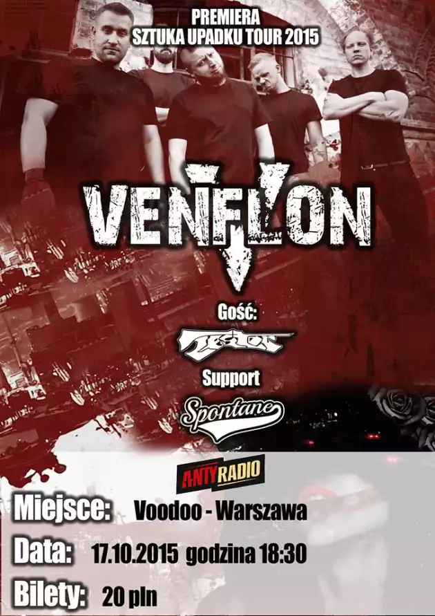 Venflon Koncert premierowy płyty „Sztuka upadku” +Testor+Spontane
