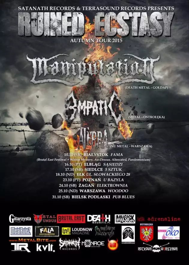 Manipulation, EmpatiC, Aterra + Warband – 'Ruined Ecstasy Tour 2015′