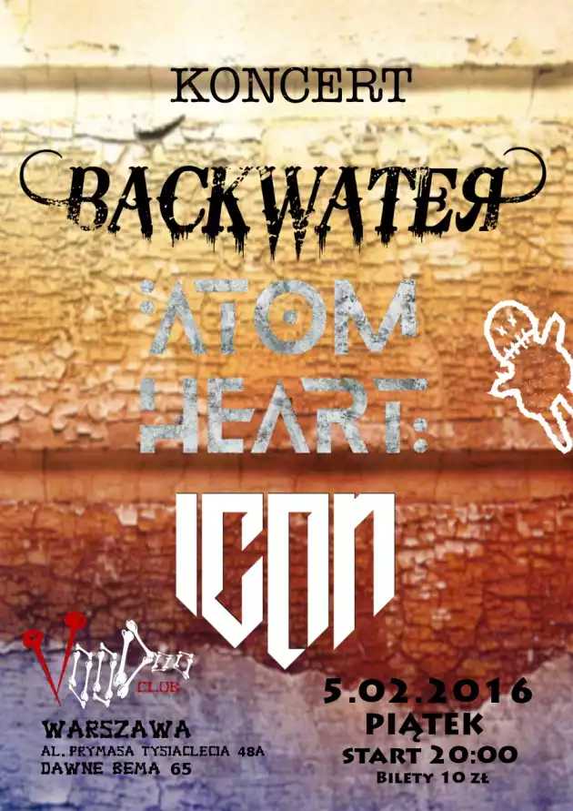 Koncert Backwater + Atom Heart + Icon