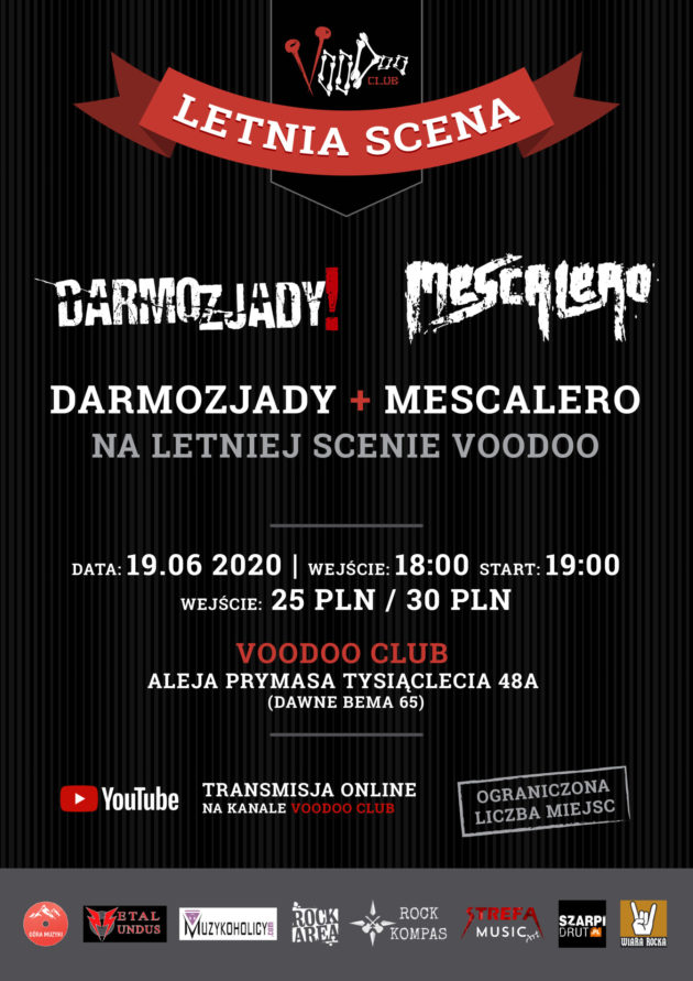 Darmozjady i Mescalero w Warszawie. Odmrażamy koncerty!