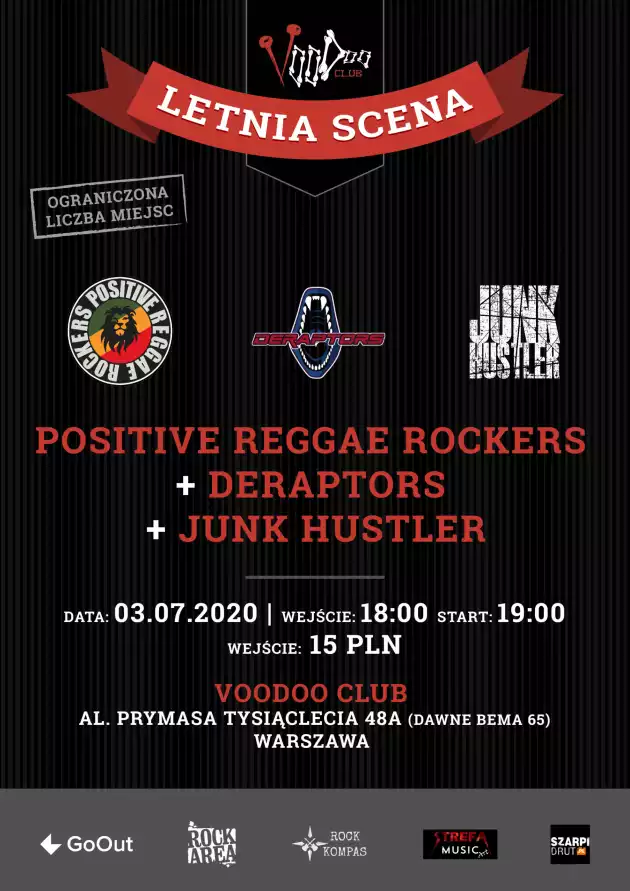 Positive Reggae Rockers x Deraptors na Letniej Scenie VooDoo