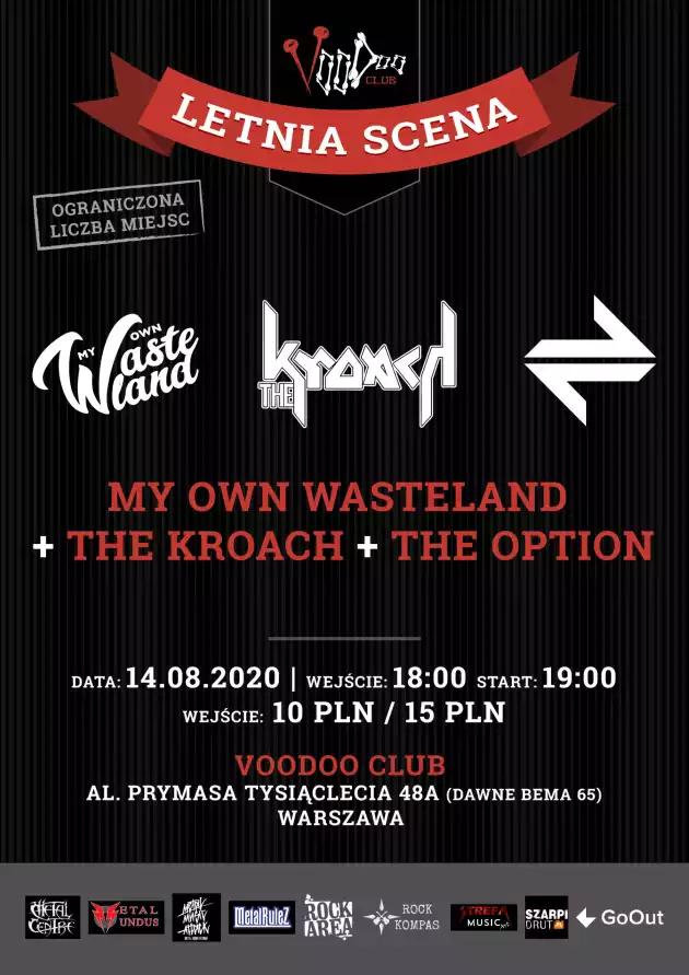 My Own Wasteland, The Kroach, The Option – Letnia Scena VooDoo