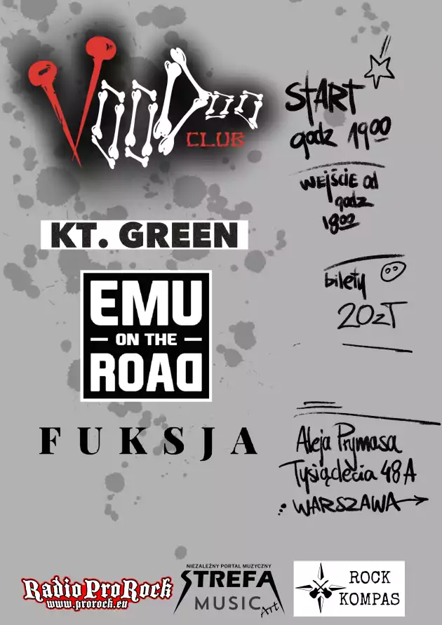 KT. Green x Emu On The Road x Fuksja w VooDoo Club / 27.11 /