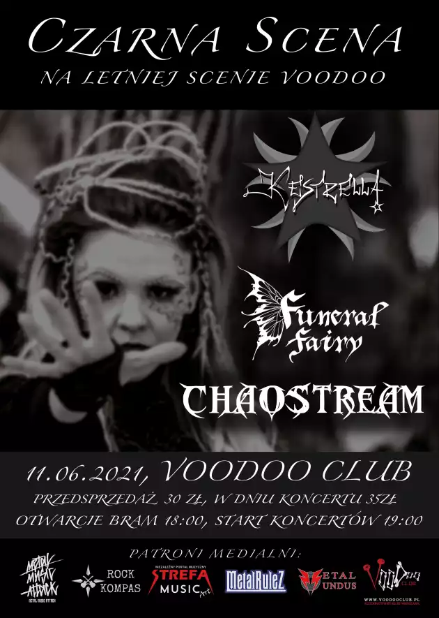 Czarna Scena: KEstrella x Chaostream x Funeral Fairy na Letniej Scenie VooDoo / 11.06 /