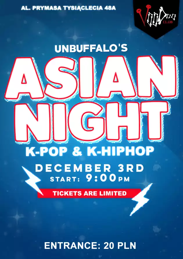 Asian Night by UNBUFFALO / K-POP K-HIPHOP / VooDoo Club / 03.12 / St. Nicholas’s Day Edition