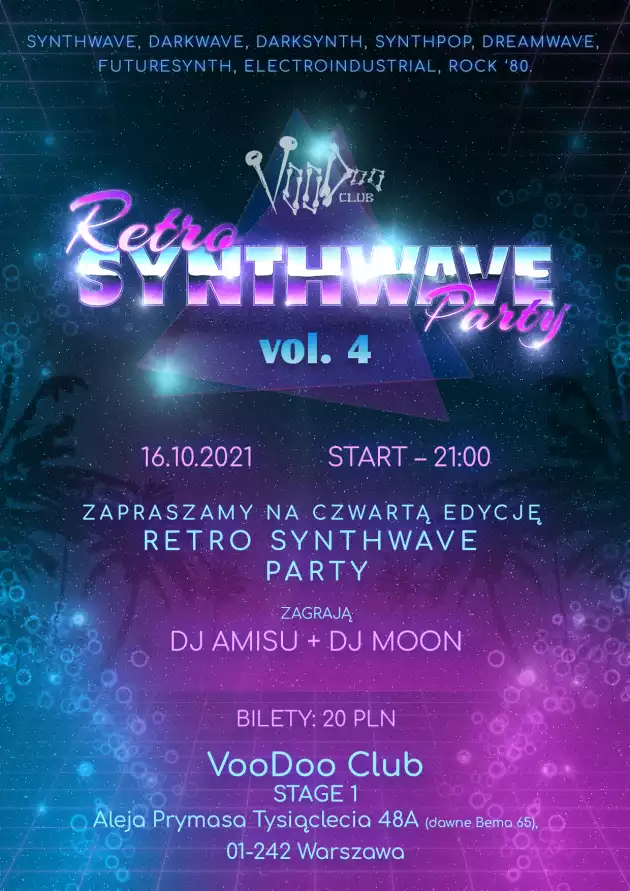 Retro Synthwave Party vol.4 / 16.10 /