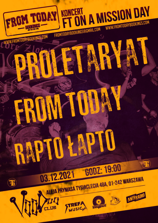 Proletaryat x From Today x Rapto Łapto w VooDoo Club / 03.12 /