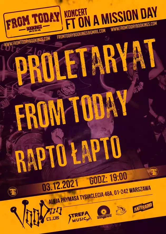 Proletaryat x From Today x Rapto Łapto w VooDoo Club / 03.12 /