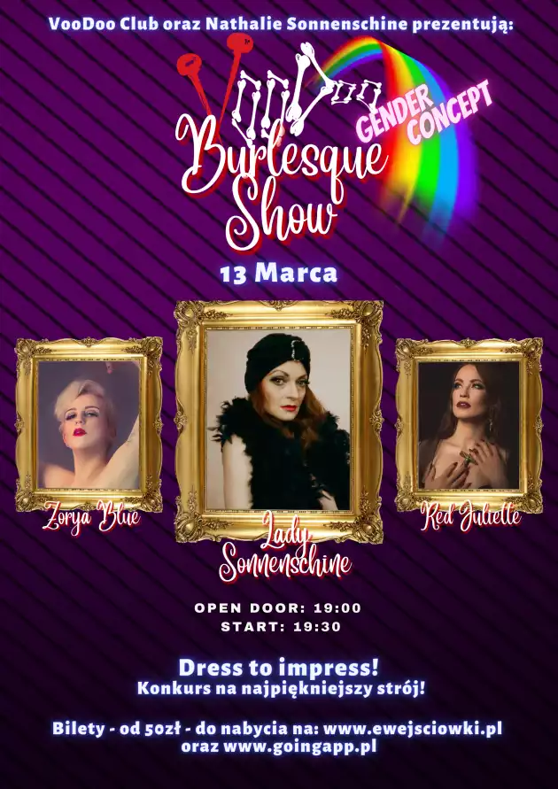 VooDoo Burlesque Show #6 – Zorya Blue [CZ], Red Juliette, Lady Sonnenschine / 13.03 /