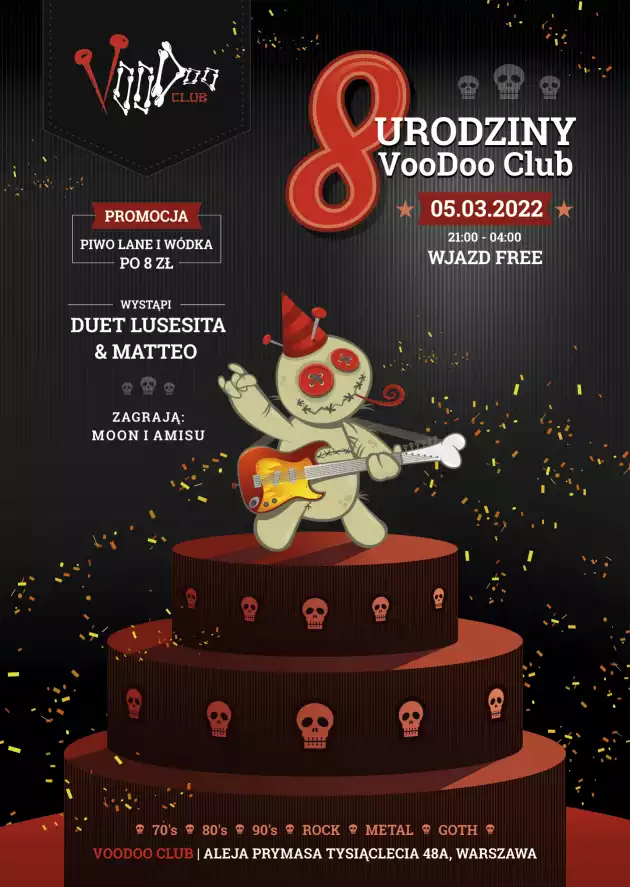 #8 urodziny VooDoo Club / special guest: Lusesita Farrell & Matteo