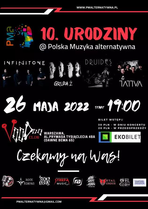 10. Urodziny strony Polska Muzyka alternatywna : GRUPA Ż x DRUIDES x TATTVA x INFINITONE / 26.05 /