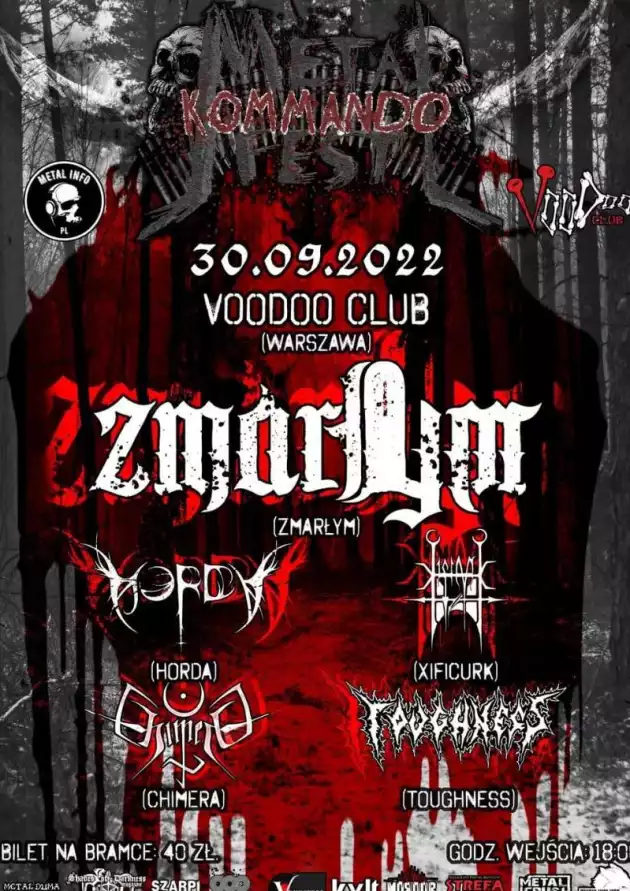 Metal Kommando Fest – Zmarłym x Horda x Xificurk x Chimera x Toughness / 30.09 /
