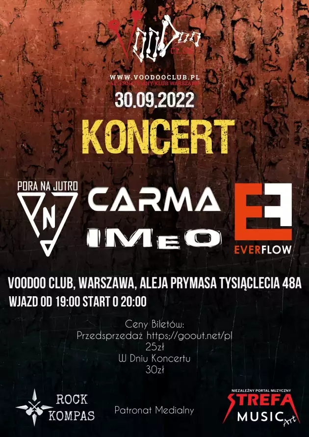 IMEO x Everflow x Pora Na Jutro x Carma w VooDoo Club / 30.09 /