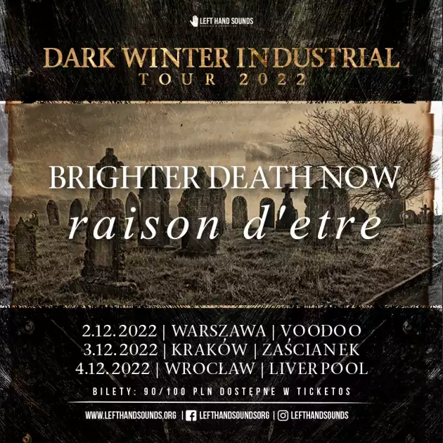 Dark Winter Industrial: Brighter Death Now i Raison d’être + after Noc Przy Świecach /02.12 /