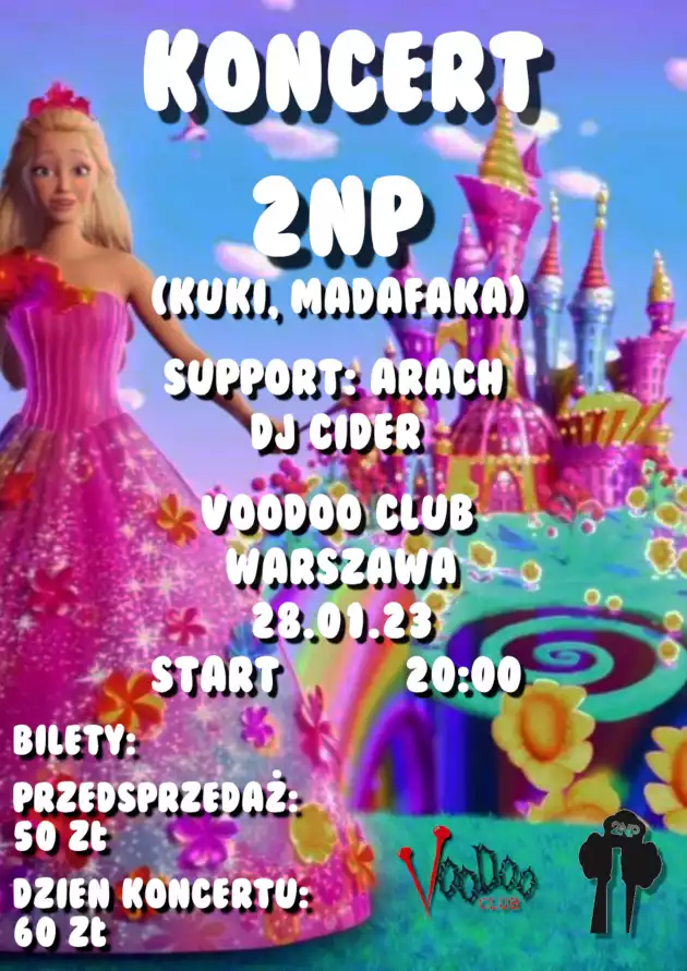 Koncert 2NP ( Kuki / Madafaka ) / support Arach / DJ CIder / 28.01 /