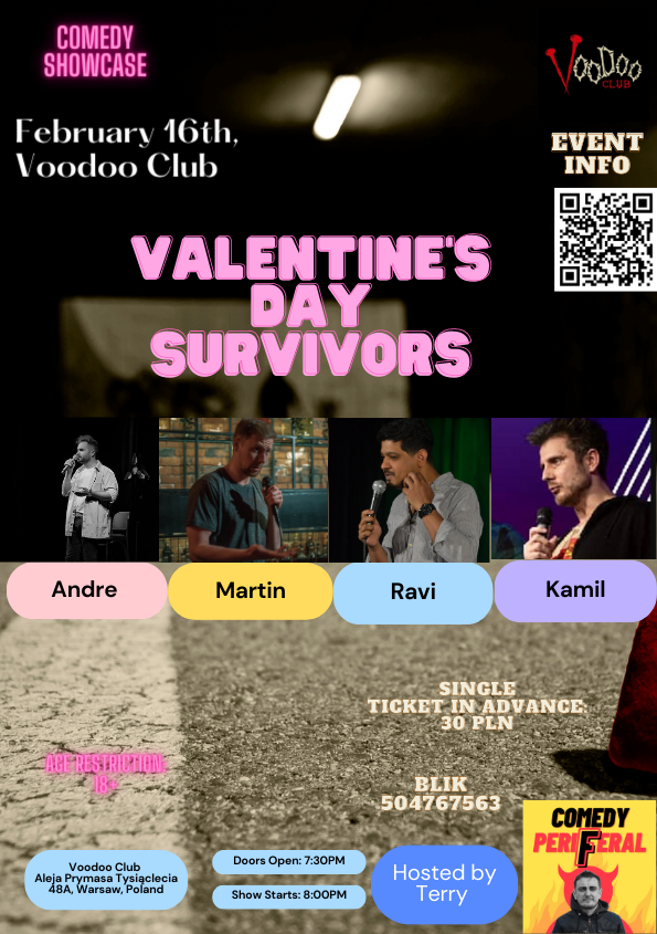Valentine’s Day Survivors / English Stand up Comedy / Brand New Show in VooDoo Club