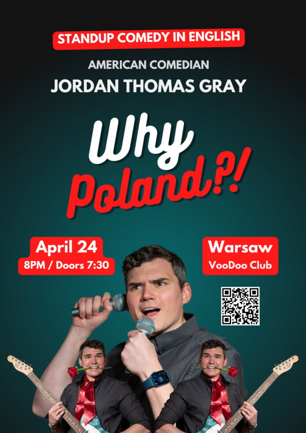 Warsaw: „Why Poland?!” Standup Comedy in English with Jordan Thomas Gray