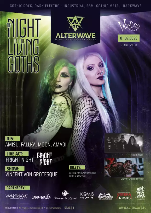 ALTERWAVE – The Night Of The Living Goths – Dark Independent Party + koncert : FRIGHT NIGHT