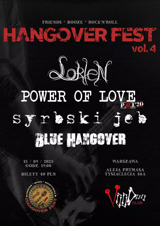 Hangover Fest vol. IV : Blue Hangover x Power Of Love x Lorien x Syrbski Jeb