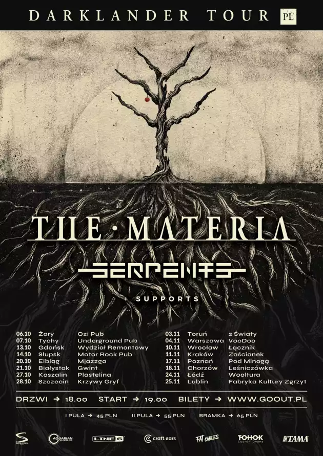 THE MATERIA + SERPENTS : Darklander Tour PL + Konstelacje I Warszawa I
