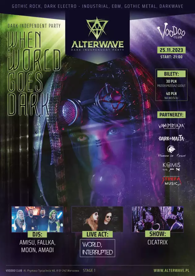 ALTERWAVE – When The Word Goes Dark – Dark Independent Party + koncert : WORLD, INTERRUPTED