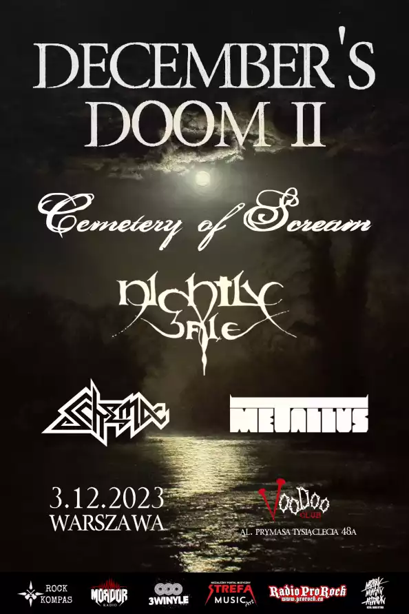 December’s Doom II – Cemetery of Scream x Nightly Gale x Schema x Metallus I Warszawa I