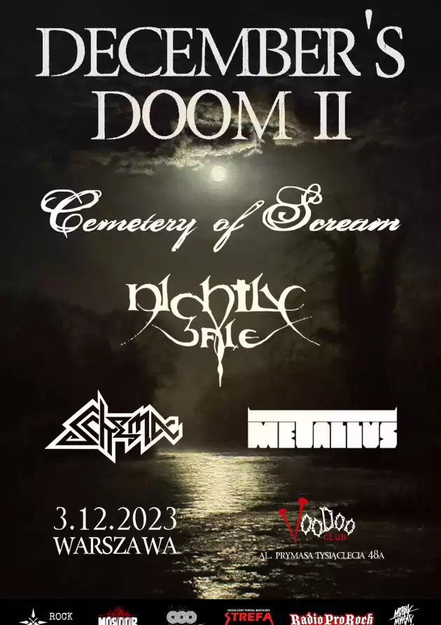 December’s Doom II – Cemetery of Scream x Nightly Gale x Schema x Metallus I Warszawa I