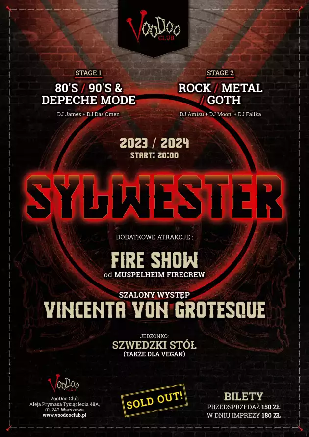 SOLD OUT! Sylwester 2023/2024 w VooDoo Club
