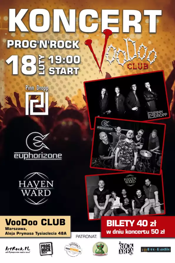 Prog & Rock: Pinn Dropp | euphorizone | Havenward @Warszawa