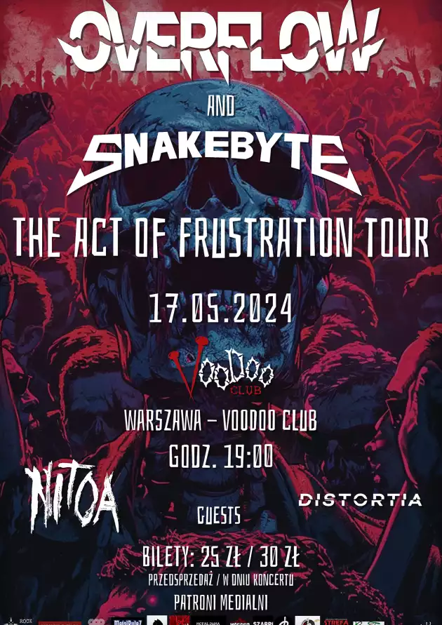 ACT OF FRUSTRATION TOUR 2024 – Overflow x Snakebyte x NITOA x Distortia I Warszawa I