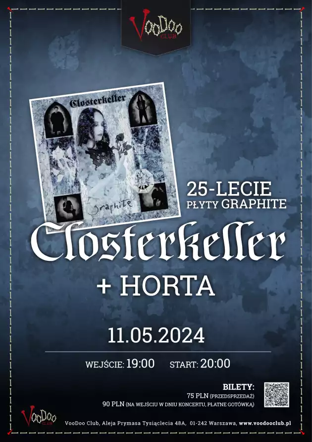 11.05 (sobota) CLOSTERKELLER – 25-lecie płyty Graphite I + Horta