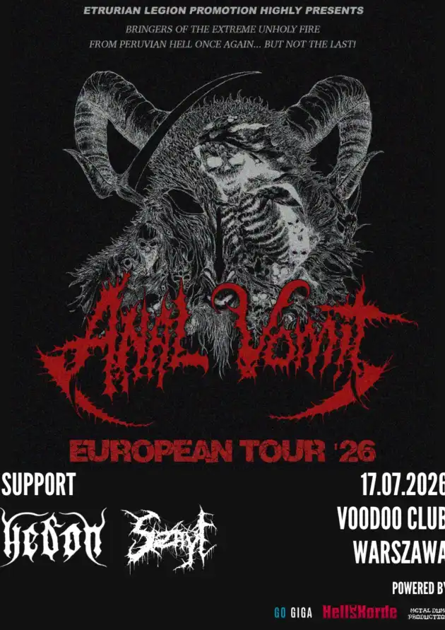 ANAL VOMIT (Peru) I Warszawa + Hedon (SWE), Sznyt (PL)