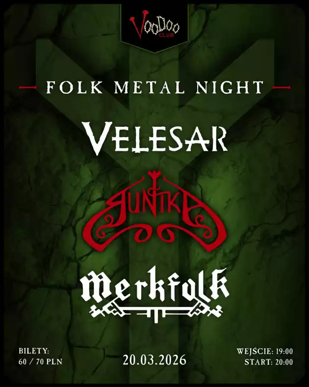 Folk Metal Night Warszawa – Velesar x Runika x Merkfolk
