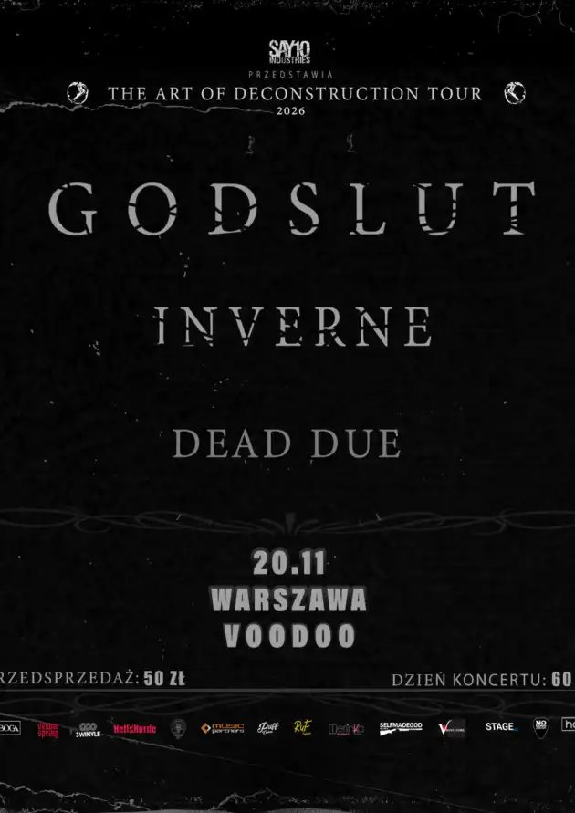 TAOD Tour: Godslut x Inverne, Dead Due I Warszawa