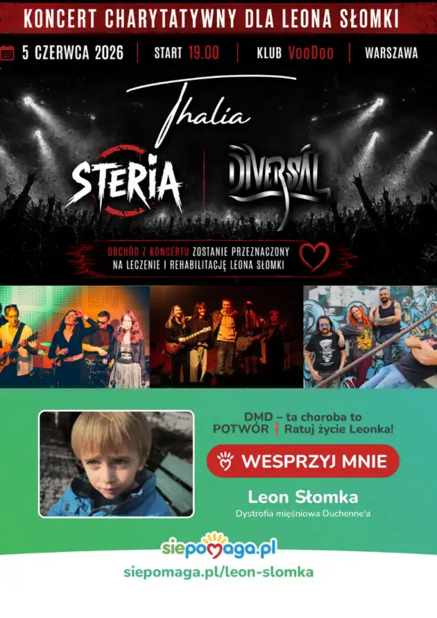 Koncert charytatywny dla Leona Słomki – Thalia, Steria, Diversal