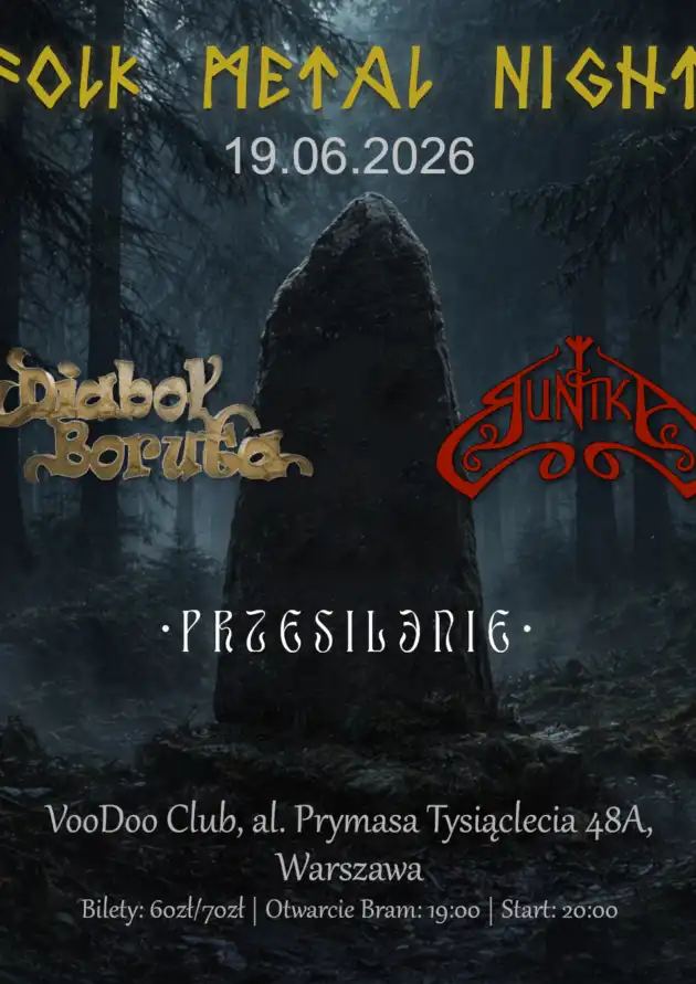 Folk Metal Night NOC KUPAŁY Warszawa – Runika, Przesilenie, Diaboł Boruta