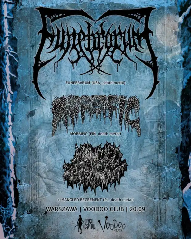 FUNEBRARUM (US) + MORBIFIC (US) + BURNING SKY (PL) + MANGLED RECREMENT (PL
