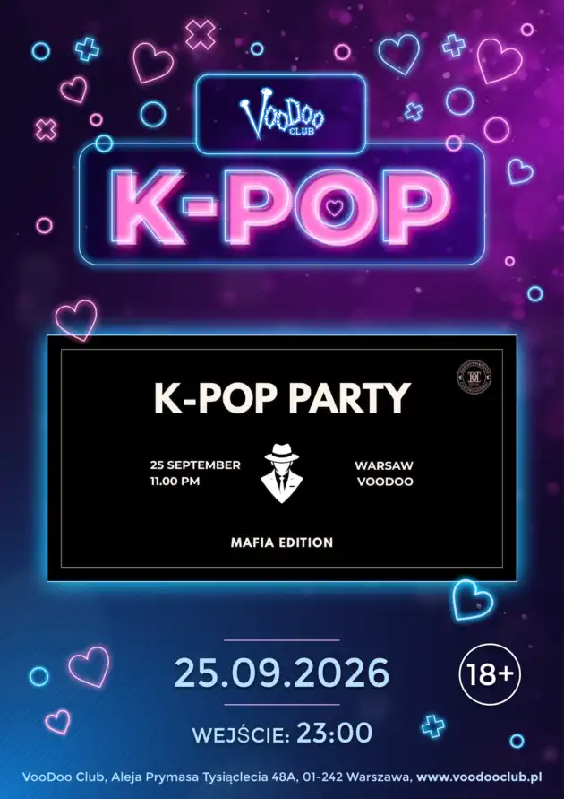 K-POP PARTY: Mafia Edition | VooDoo | Warsaw | 18+