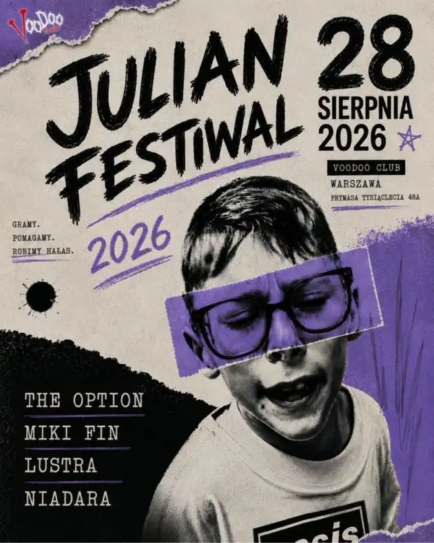 JULIAN FESTIWAL 2026 – charytatywny koncert The Option, Miki Fin, Lustra, Nadara