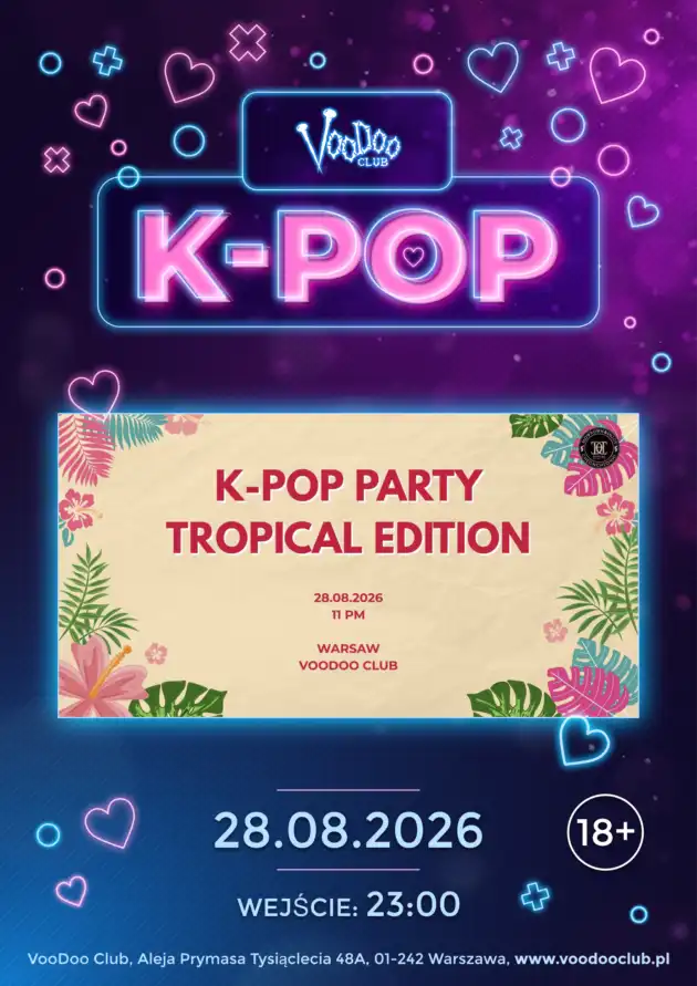 K-POP PARTY: Tropical Edition | VooDoo | Warsaw | 18+